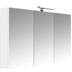 Armoire de toilette éclairante 3 portes 120 cm blanche Juno 2