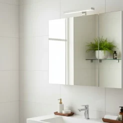 Armoire de toilette éclairante 3 portes 80 cm blanche Juno 2