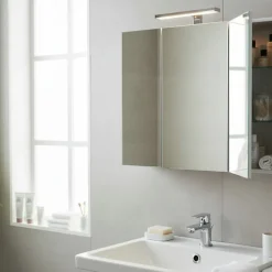 Armoire de toilette éclairante 3 portes 60 cm blanche Juno 2