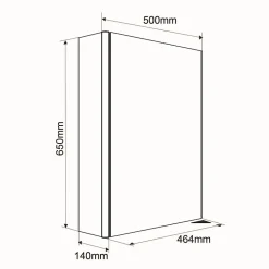 Armoire de toilette éclairante Stella 50 cm 1 porte