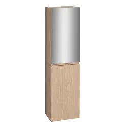 Armoire de toilette 60cm double porte WILL décor chêne porte + miroir