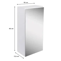Armoire de toilette d'angle avec miroir WILL