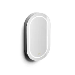Armoire de toilette LED aluminium MANILLONS 1p miroir l. 50 cm H. 90 cm P. 14 cm - Mint