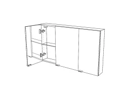 Armoire de toilette miroir l.100 x H.60 x P.15 cm, GoodHome Imandra