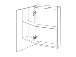 Armoire de toilette miroir l.40 x H.60 x P.15 cm, GoodHome Imandra