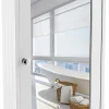 Armoire de Toilette Murale Meuble Mural Salle de Bain en MDF Pente NC avec 1 Porte et Miroir Etagere de Rangement Blanche