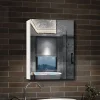 Armoire de Toilette Mural avec Miroir et Rangement - Moderne, Blanc, 50x70 cm, AICA Sanitaire