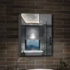 Armoire de Toilette Mural avec Miroir et Rangement - Moderne, Anthracite, 50x70 cm, AICA Sanitaire