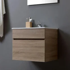 Armoire De Toilette Murale 60 Cm En Chêne Série Well Sole