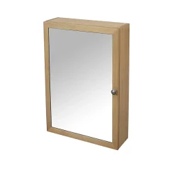 Armoire de toilette placage chêne l.50 x H.70 x P.15 cm, GoodHome Perma
