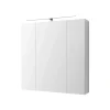 Armoire de toilette salle de bain avec miroir et LED 72,4x72x15 cm