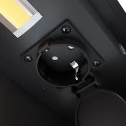 Armoire de toilette SIRHONA Etagère de Rangement 65x60cm+Touch+LED Température Tri-Couleur+ Anti-buée+Prise rasoir