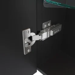 Armoire de toilette SIRHONA Etagère de Rangement 65x60cm+Touch+LED Température Tri-Couleur+ Anti-buée+Prise rasoir