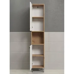 Armoire haute - TRENDTEAM - Série Touch - Blanc/Brun - 36 cm - 191 cm de hauteur