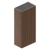 Armoire haute de salle de bains l.35 x H.75 x P.20 cm placage noyer strié, Pura+