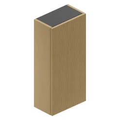 Armoire haute de salle de bains l.35 x H.75 x P.20 cm effet chêne miel, Pura+