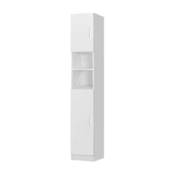 Armoire haute salle de bain colonne blanc MDF 30x190x25 cm