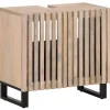 Armoire lavabo de bain 62x34x58 cm bois massif de manguier vidaXL