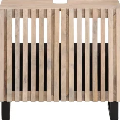 Armoire lavabo de bain 62x34x58 cm bois massif de manguier vidaXL