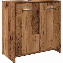 Armoire lavabo de salle de bain vieux bois 60x33x60 cm vidaXL