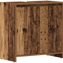Armoire lavabo de salle de bain vieux bois 60x33x60 cm vidaXL