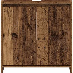 Armoire lavabo de salle de bain vieux bois 60x33x60 cm vidaXL