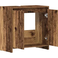 Armoire lavabo de salle de bain vieux bois 60x33x60 cm vidaXL
