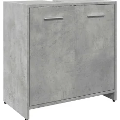 Armoire lavabo de salle de bain gris béton 60x33x60 cm vidaXL