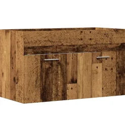 Armoire lavabo de salle de bain vieux bois bois d'ingénierie vidaXL