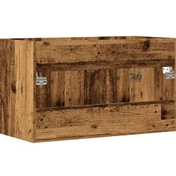 Armoire lavabo de salle de bain vieux bois bois d'ingénierie vidaXL