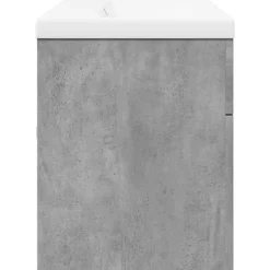 Armoire lavabo de salle de bain avec bassin intégré gris béton vidaXL