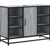 Armoire lavabo de salle de bain sonoma gris bois d'ingénierie vidaXL