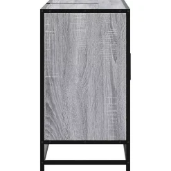 Armoire lavabo de salle de bain sonoma gris bois d'ingénierie vidaXL