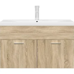Armoire lavabo de salle de bain et vasque et robinet intégrés vidaXL