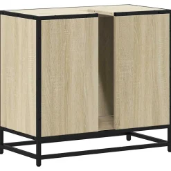 Armoire lavabo de salle de bain chêne sonoma bois d'ingénierie vidaXL