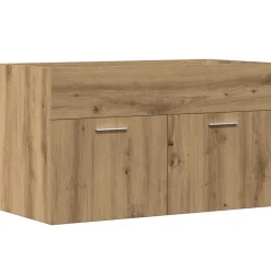 Armoire lavabo de salle de bain chêne artisanal bois ingénierie vidaXL