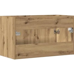 Armoire lavabo de salle de bain chêne artisanal bois ingénierie vidaXL