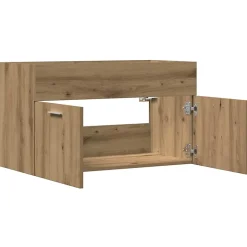 Armoire lavabo de salle de bain chêne artisanal bois ingénierie vidaXL