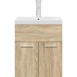 Armoire lavabo de salle de bain et vasque et robinet intégrés vidaXL