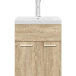 Armoire lavabo de salle de bain et vasque et robinet intégrés vidaXL