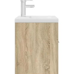 Armoire lavabo de salle de bain et vasque et robinet intégrés vidaXL