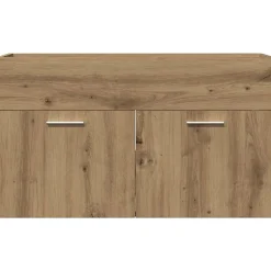 Armoire lavabo de salle de bain chêne artisanal bois ingénierie vidaXL