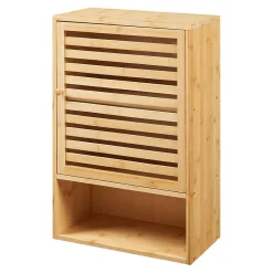 Armoire murale de salle de bain Gjesdal bambou 60 x 40 x 20 cm naturel en.casa