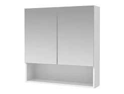 Armoire murale de salle de bain avec miroir et niche - Blanc - ZUMPA