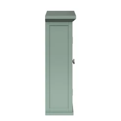 Armoire murale de salle de bain en effet bois vert avec 2 portes