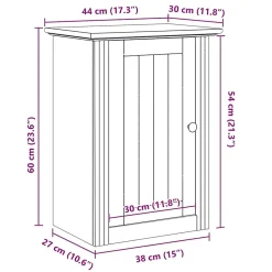 Armoire murale de salle de bain BODO blanc 44x30x60 cm vidaXL