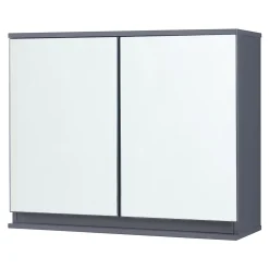 Armoire murale de salle de bains avec miroir Overath 60 x 20 x 50 cm gris en.casa