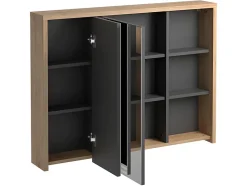 Armoire murale de salle de bain coloris naturel - 100 cm - PURNAL