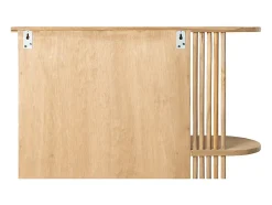 Armoire murale de salle de bain en teck avec miroir et niches - Coloris naturel - CIMAHI