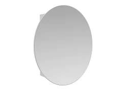Armoire murale de salle de bain ovale avec miroir - Blanc - RURI